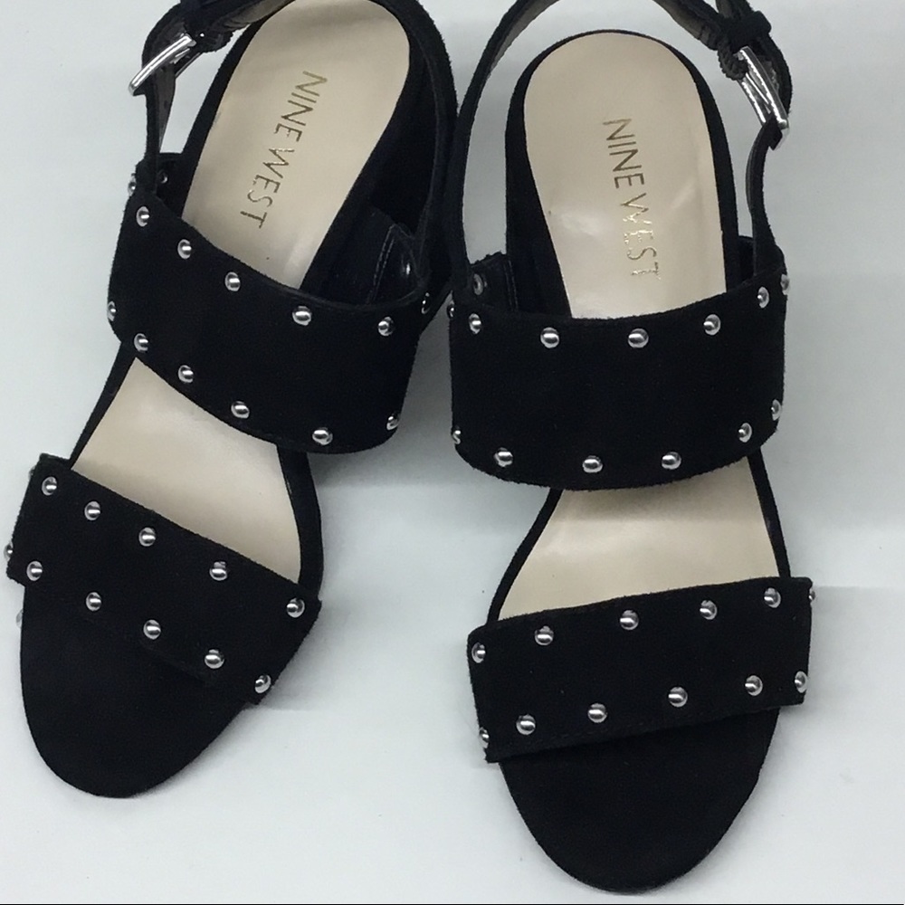 Nine West Black studded straps Sandals size 4M